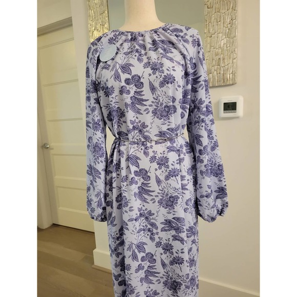 Hill House Simone Dress | Lilac Tonal Floral | Size Med - Picture 3 of 12